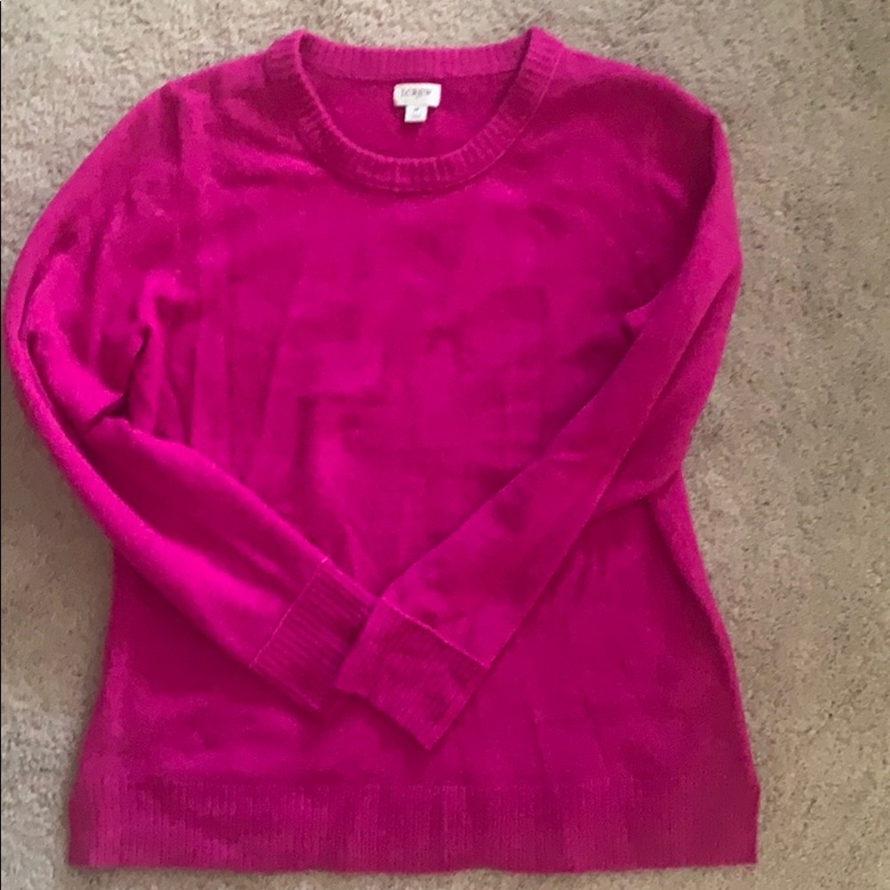 J.Crew long soft sweater. Hot pink size M